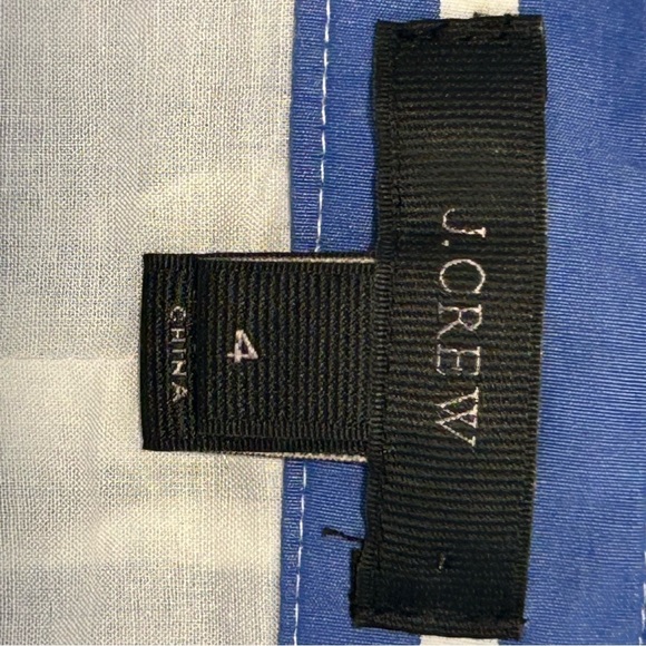 J Crew Womens Blue White Stripe Button Front A-Line Midi Lined Cotton Skirt Sz 4 - Picture 7 of 11